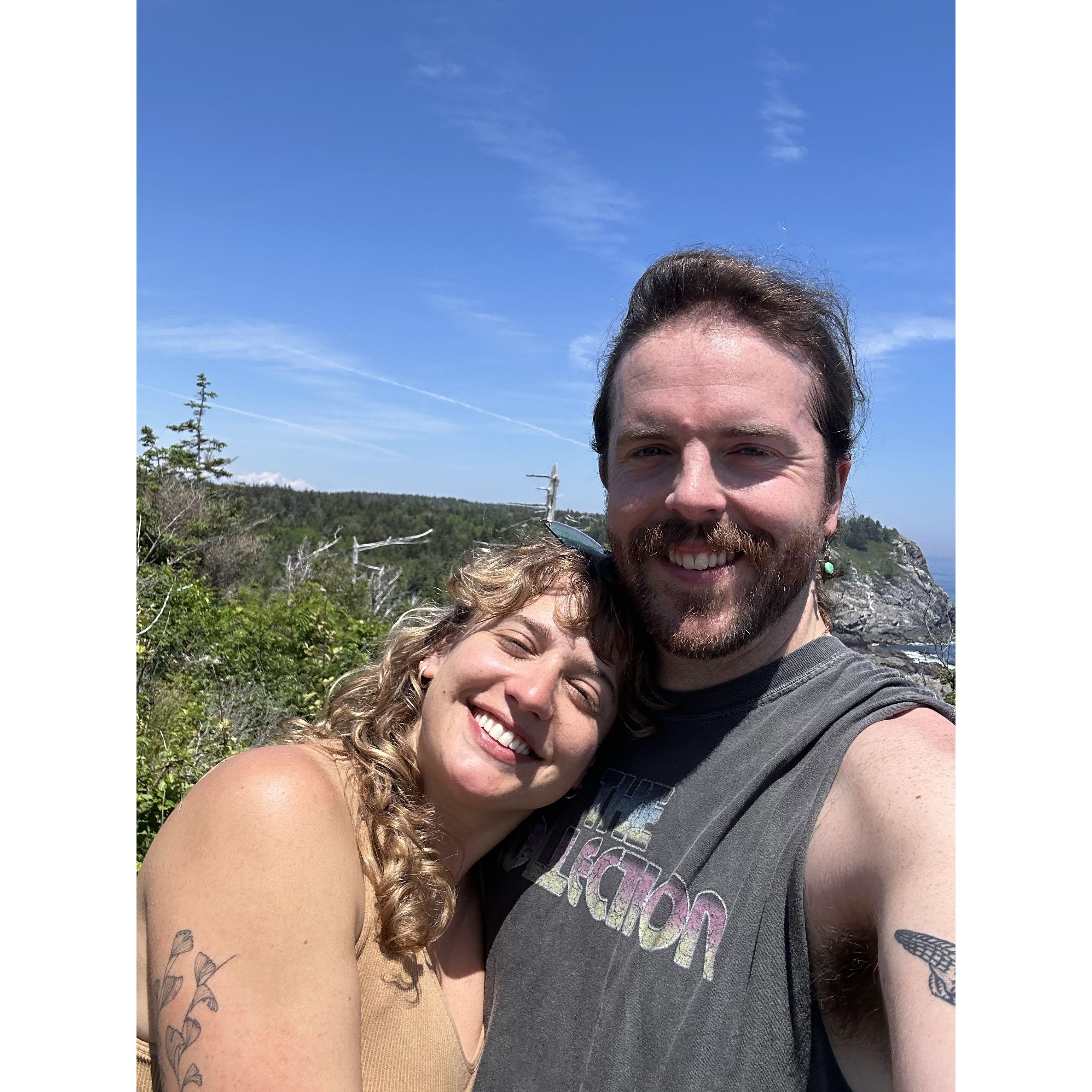 moments after we got engaged on Monhegan