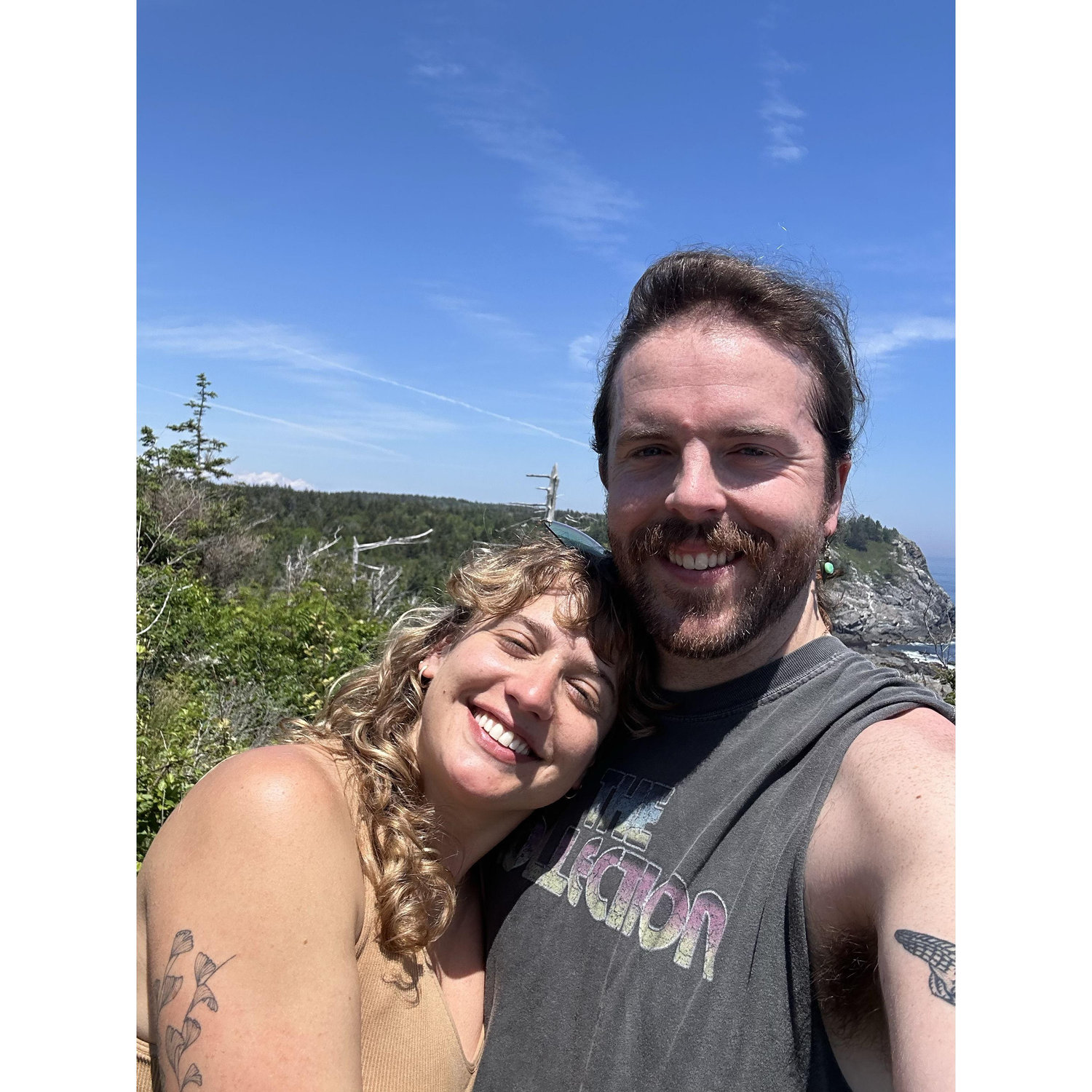 moments after we got engaged on Monhegan
