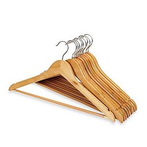 10-pack Wood Suit Hangers in Blonde