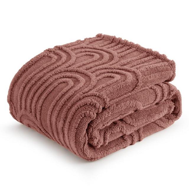 Bedsure Throw Blanket for Couch - Super Soft Cozy Blankets for Women, Cute Small Blanket for Girls, Brick Dust，50x60 Inches