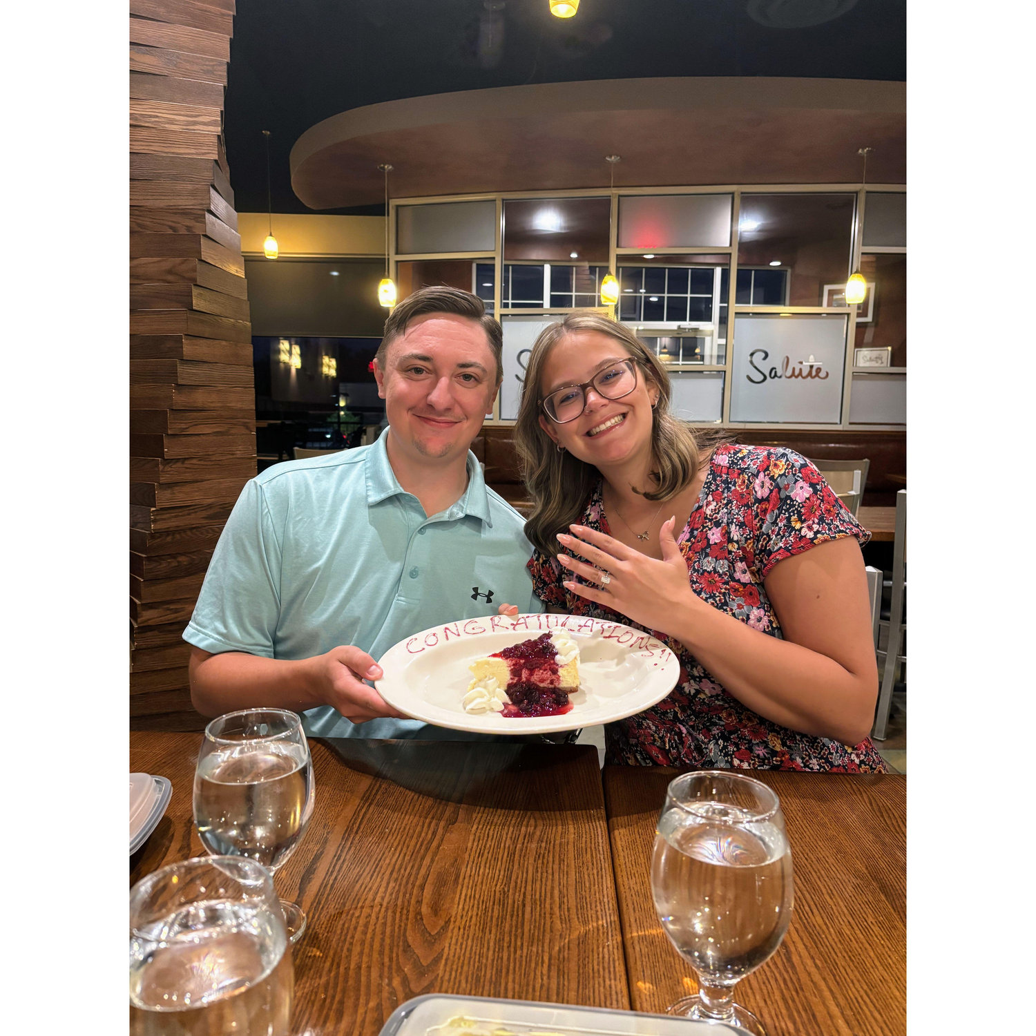 Celebrating with the family.