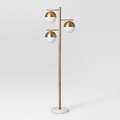 Geneva Multiple Glass Globe Floor Lamp Brass - Project 62™