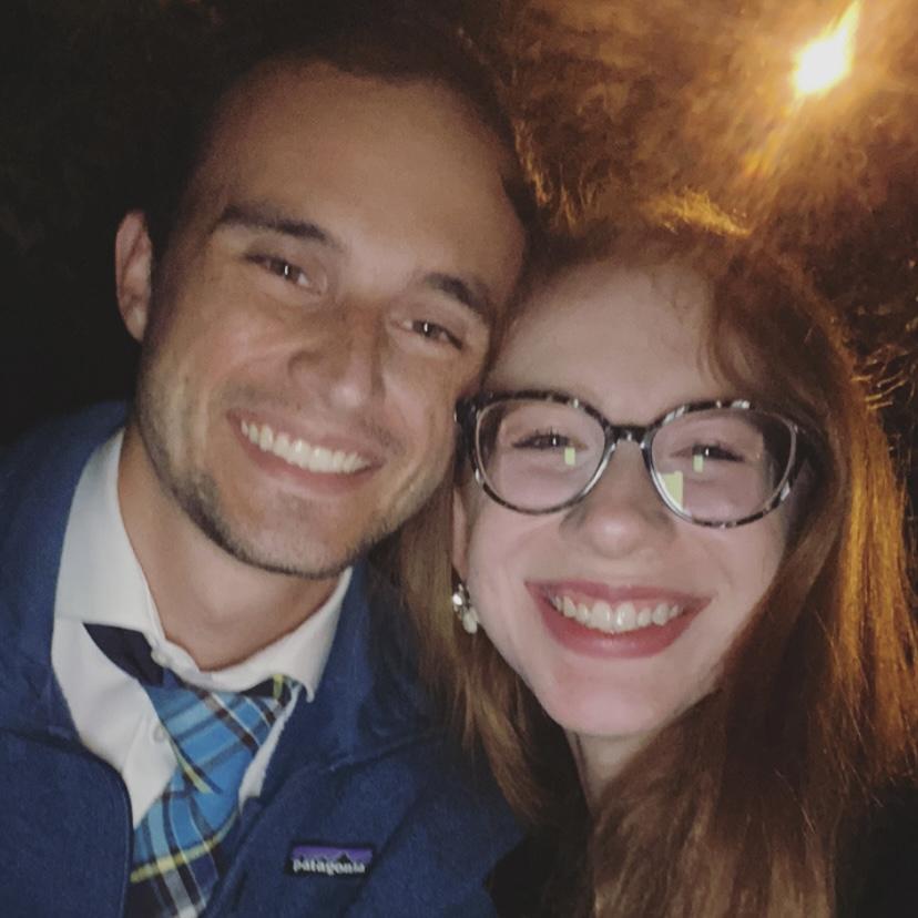 Our first photo together – taken on Adam's birthday at the Naperville Riverwalk. 10.14.21