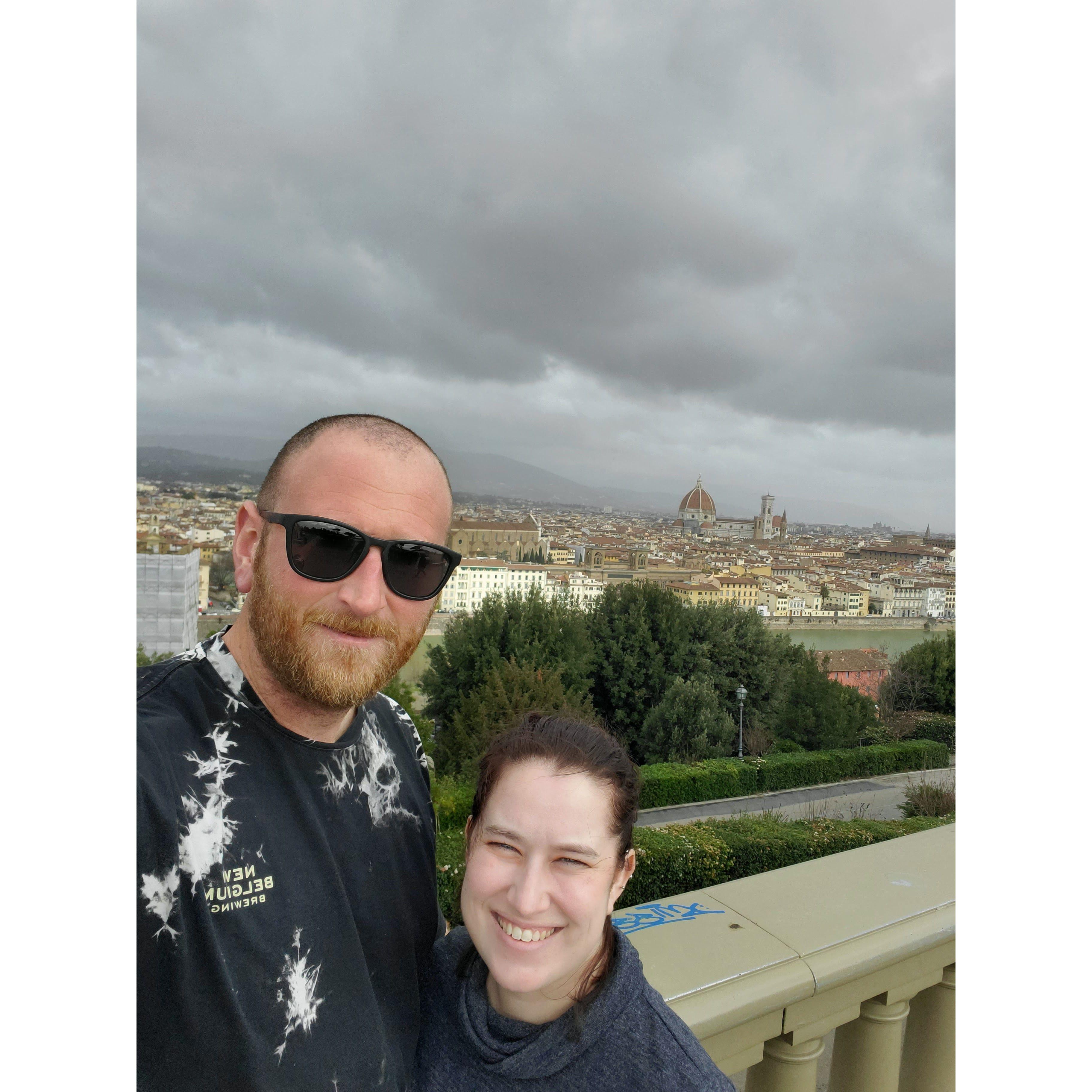 We got engaged in Italy