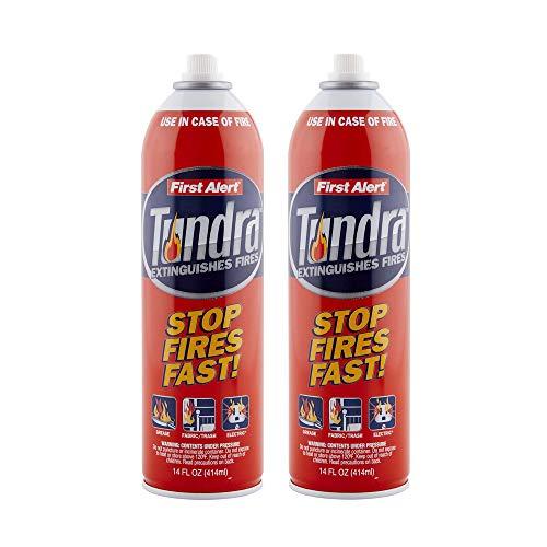 First Alert Fire Extinguisher | Tundra Fire Extinguishing Aerosol Spray, Pack of 2, AF400-2