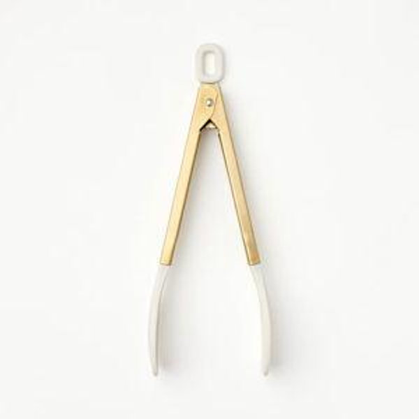 9" Stainless Steel Tongs with Silicone Champagne Light Gold - Figmint™: Kitchen Cooking & Salad Utensil
