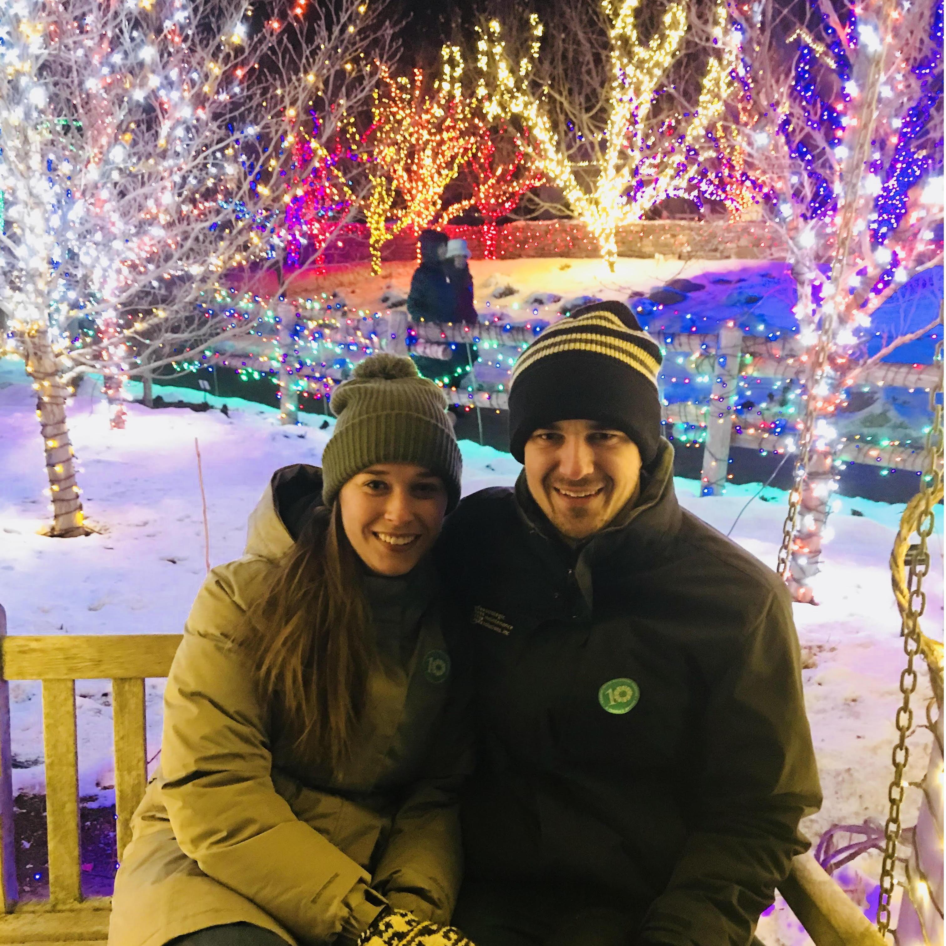 Our first picture together as a couple- Botanical Gardens