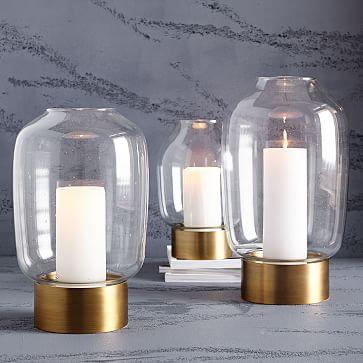 Pedestal Hurricanes + Vases