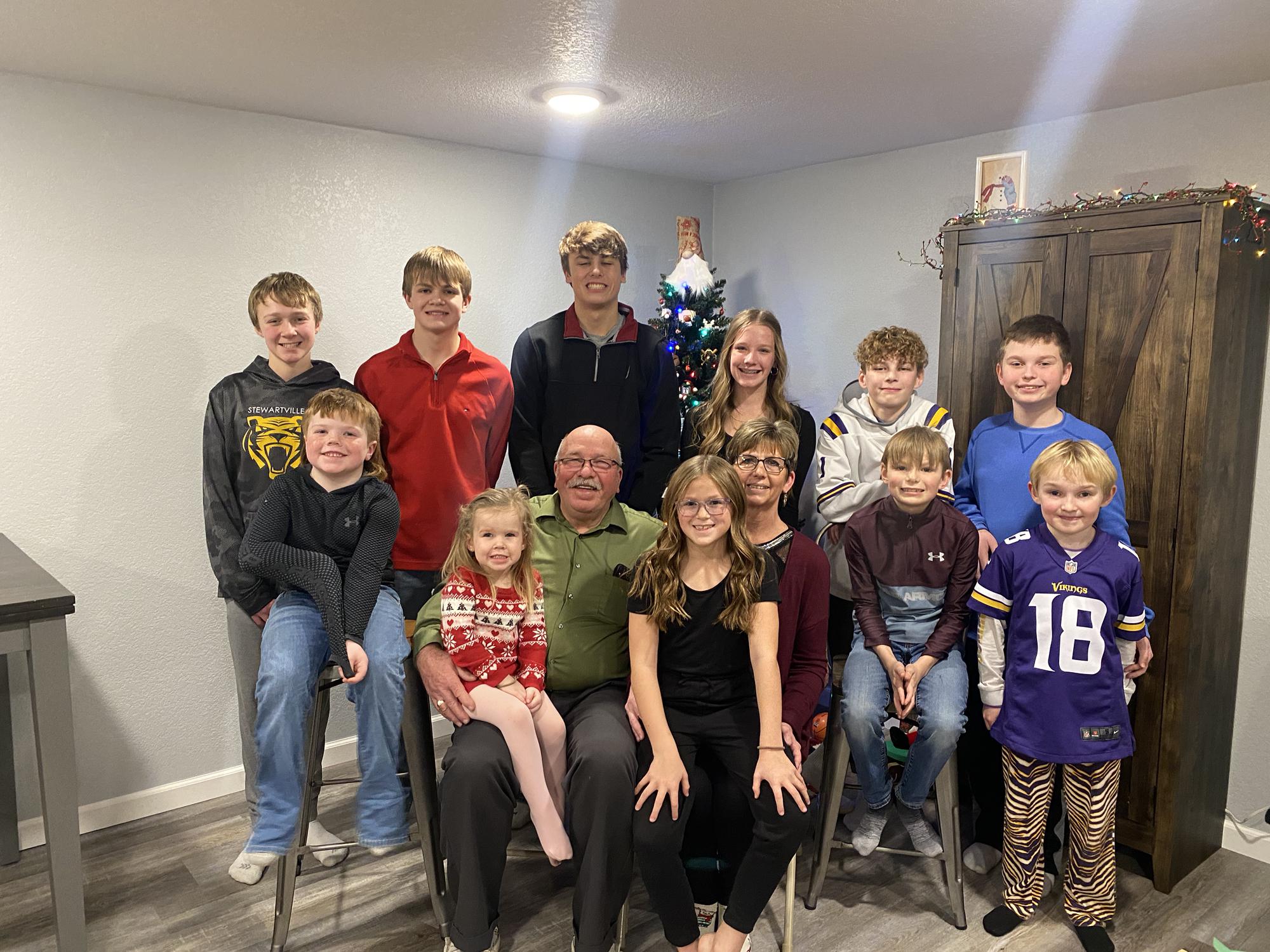 Most recent Christmas at grandpa and grandma Johnson's