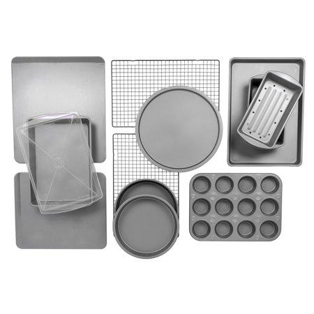 BakerEze 12-Piece Bakeware Set, Muffin Cookie & Pizza Pans
