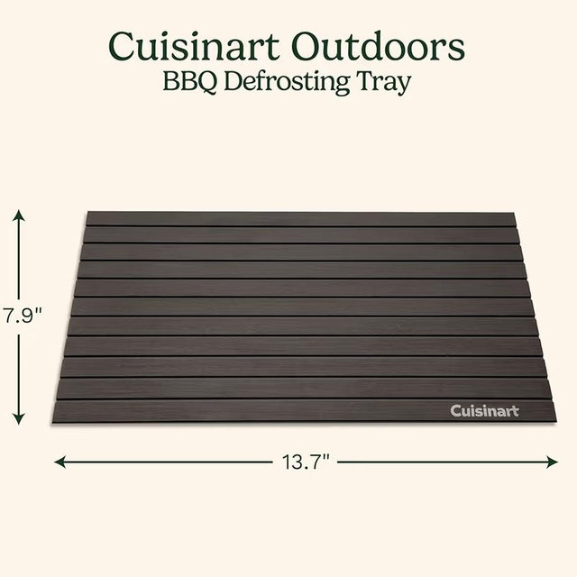 Cuisinart BBQ Defrosting Tray, Conductive Aluminum Rapid Thaw Plate for Frozen Meat, Quick Defrosting Tool that Preserves Natural Flavors, Non Stick Easy to Clean Kitchen Gadget & Grilling Accessories