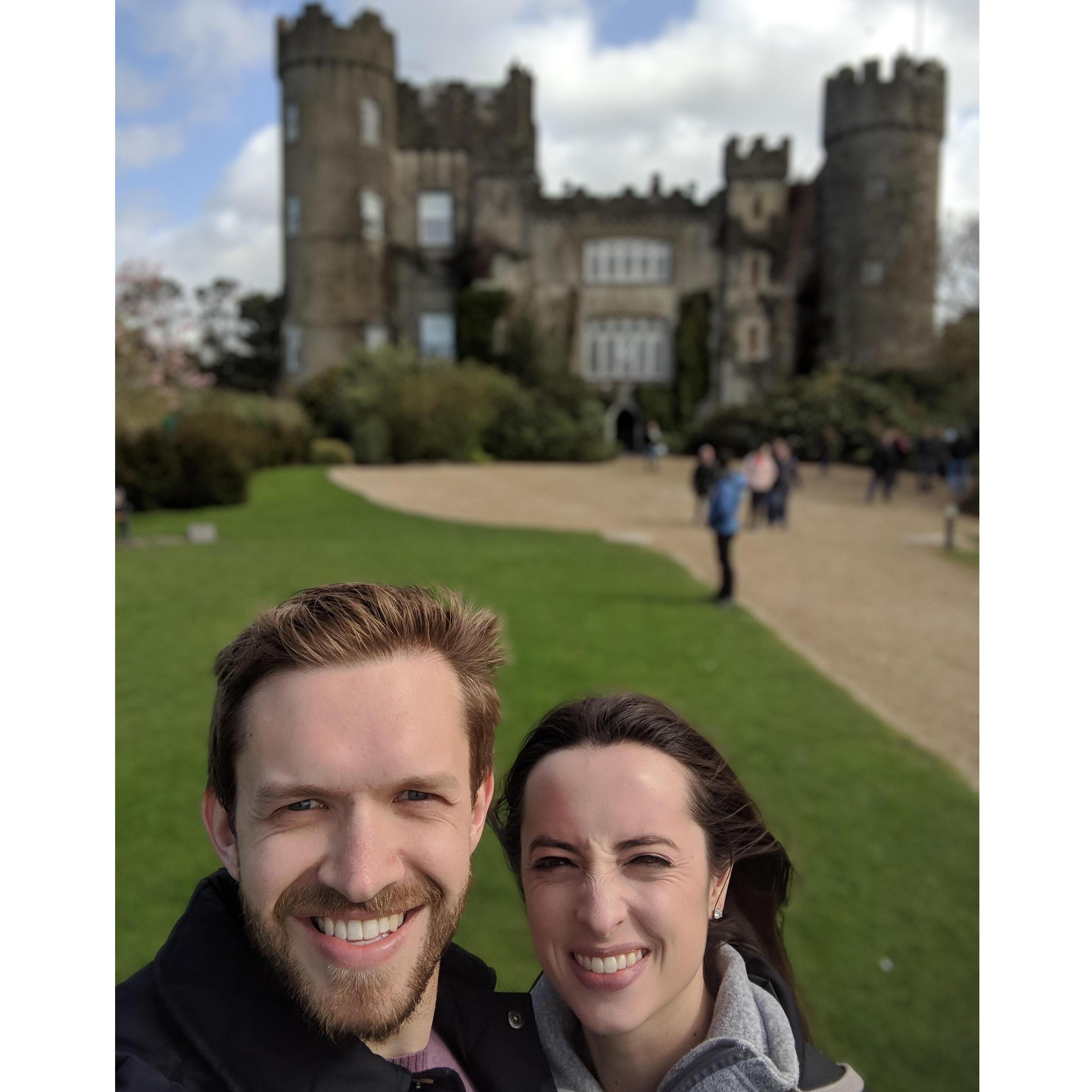 As windy as it gets outside 800 year old Malahide Castle in Dublin, Ireland.
