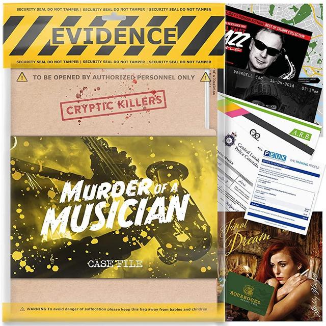 Unsolved Murder Mystery Game - Cold Case File Investigation - Detective Clues / Evidence - Solve The Crime - Individuals, Date Nights & Party Groups - Murder of a Musician by CRYPTIC KILLERS