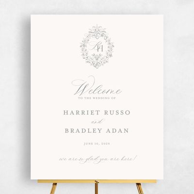 Pewter Gray, Grey Wedding Sign - Lockwood Portrait