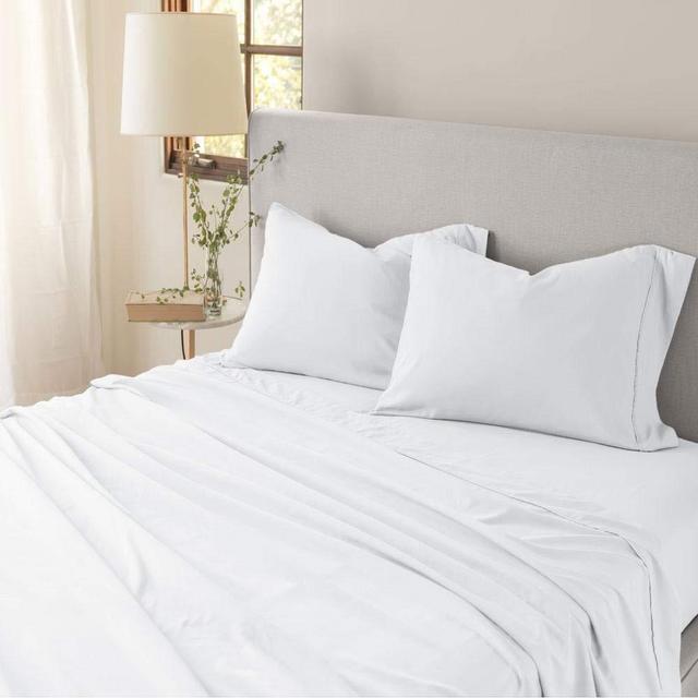 Jennifer Adams 4 Piece Sheet Set (White, King)