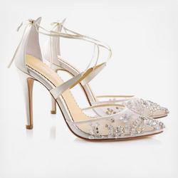 Bella Belle Shoes, Abigail Block Heels Lace Wedding Shoes - Zola