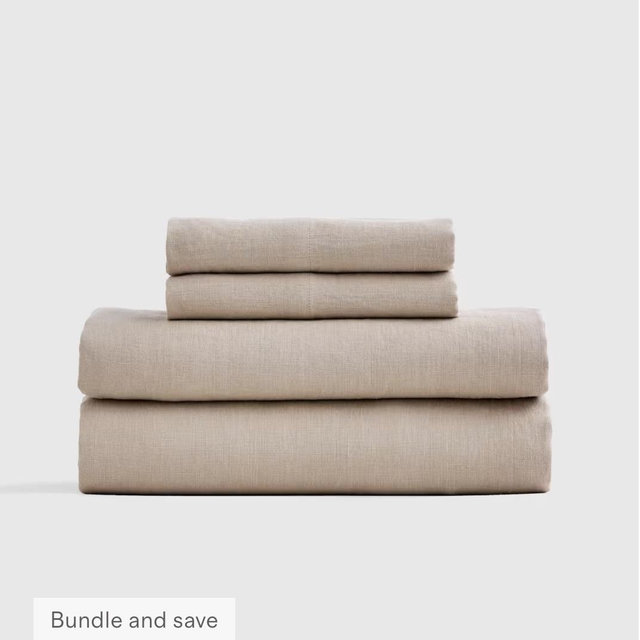 European Linen Sheet Set - King in Toffee