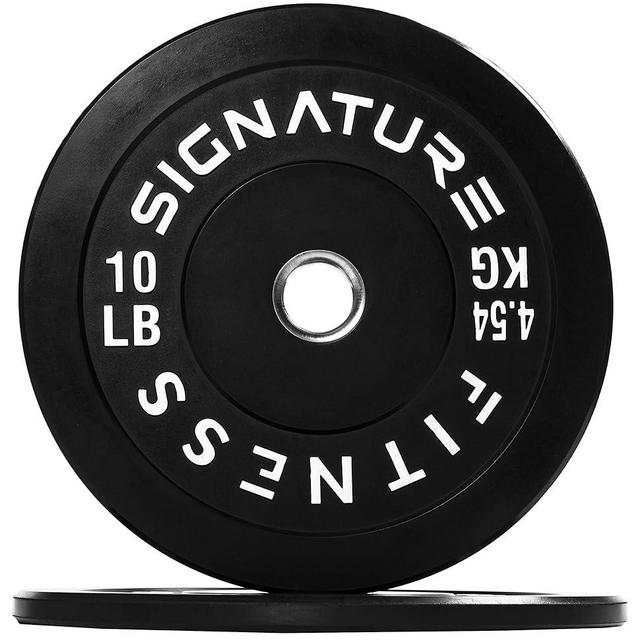 Fitvids 2" Olympic Bumper Plate Weight Plates with Steel Hub, Pair, Updated