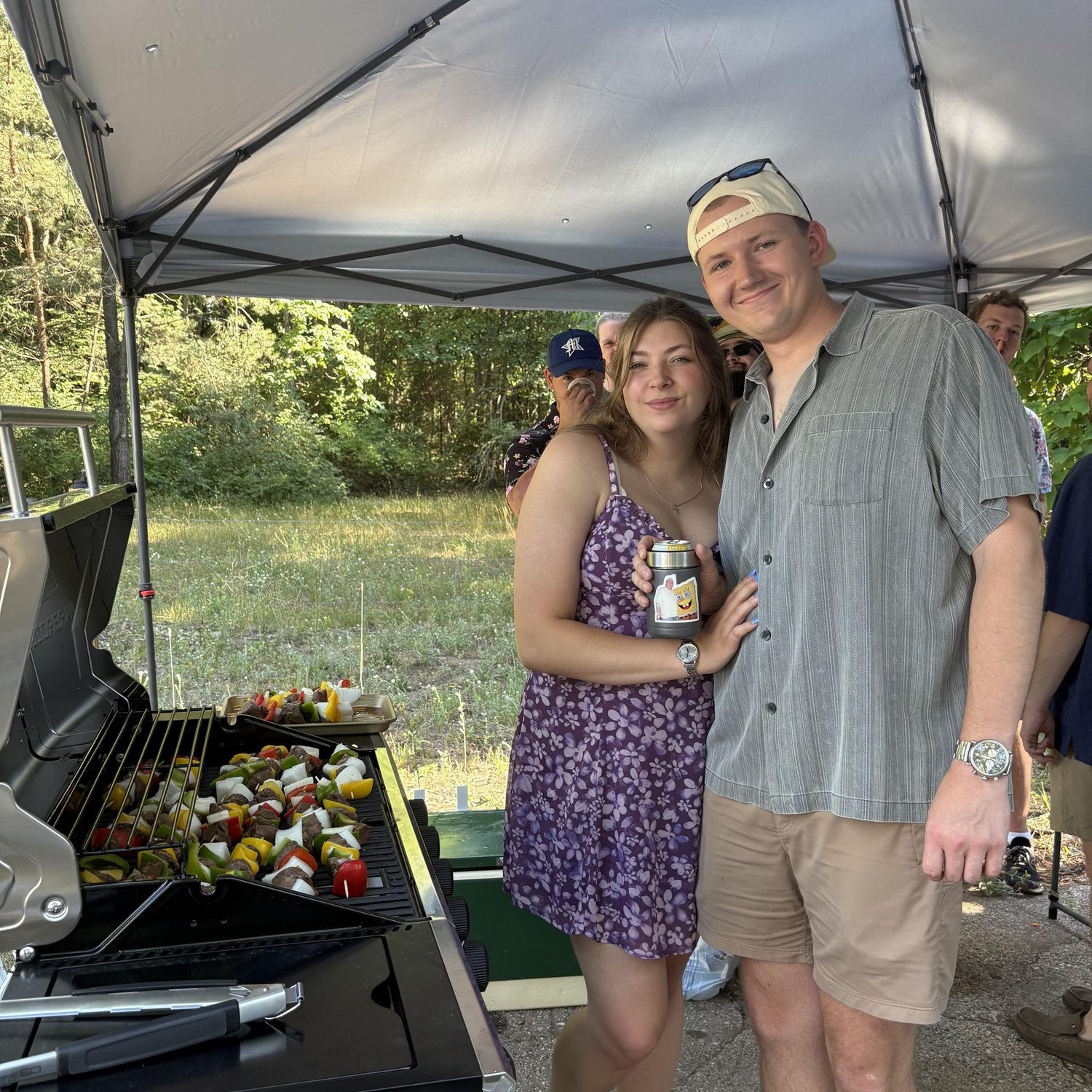 Celebrating Esa's Birthday with our first party in our backyard!