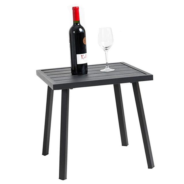 C-Hopetree Side Coffee Table - Indoor or Outdoor Patio - Metal - Small Square - Qty 1