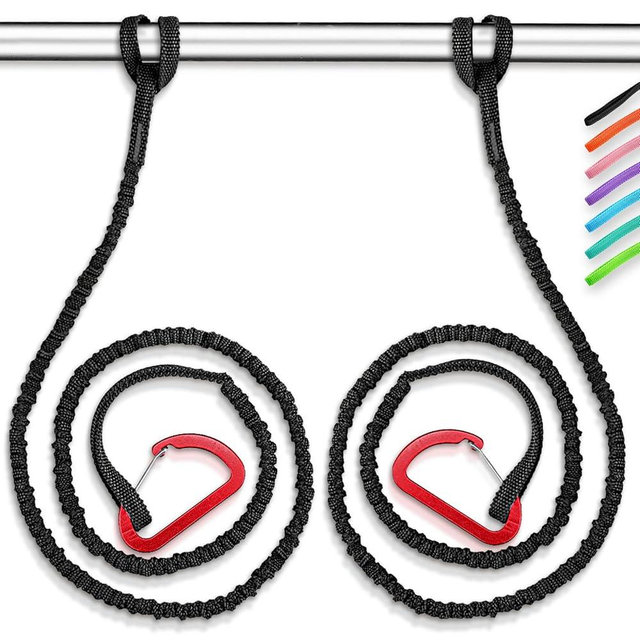 OCEANBROAD Kayak Paddle Leash Stretchable Strap Lanyard Rope for SUP Kayaking Boating Canoeing Fishing Pole Rod 5-7 Feet