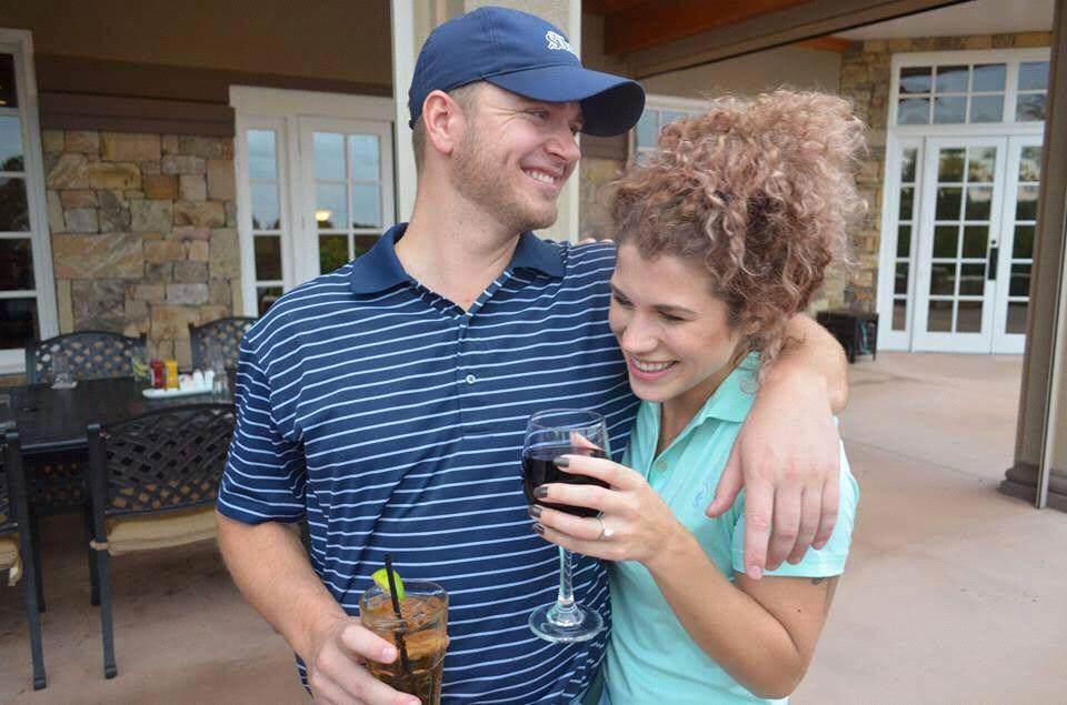 Right after Garrett popped the question. I don't think we stopped smiling the entire night!
