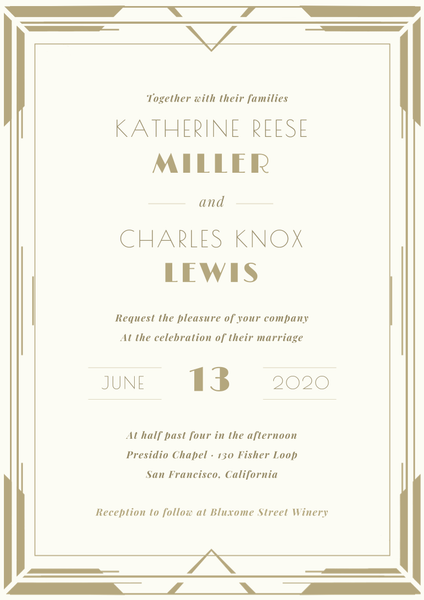 Baker Frame | Ivory | Zola Wedding Invitations