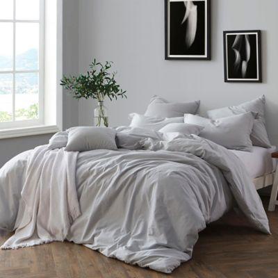 Swift Home Prewashed Yarn-Dyed Cotton Full/Queen Duvet Cover Set in Pale Blue