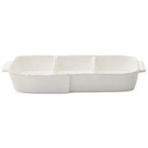 VIETRI - Lastra White Collection Small 3-Section Server
