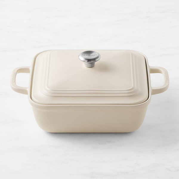 Le Creuset San Francisco Stoneware Square Covered Baker, 3-Qt. - Color: Brioche
