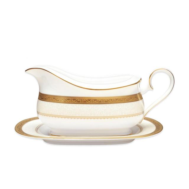 Noritake® Odessa Gold Gravy Boat and Stand