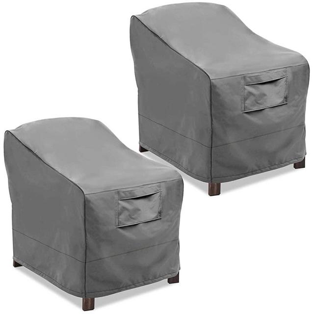 Vailge Patio Chair Covers, Lounge Deep Seat Cover, Heavy Duty and Waterproof Outdoor Lawn Patio Furniture Covers (2 Pack - Large, Grey)