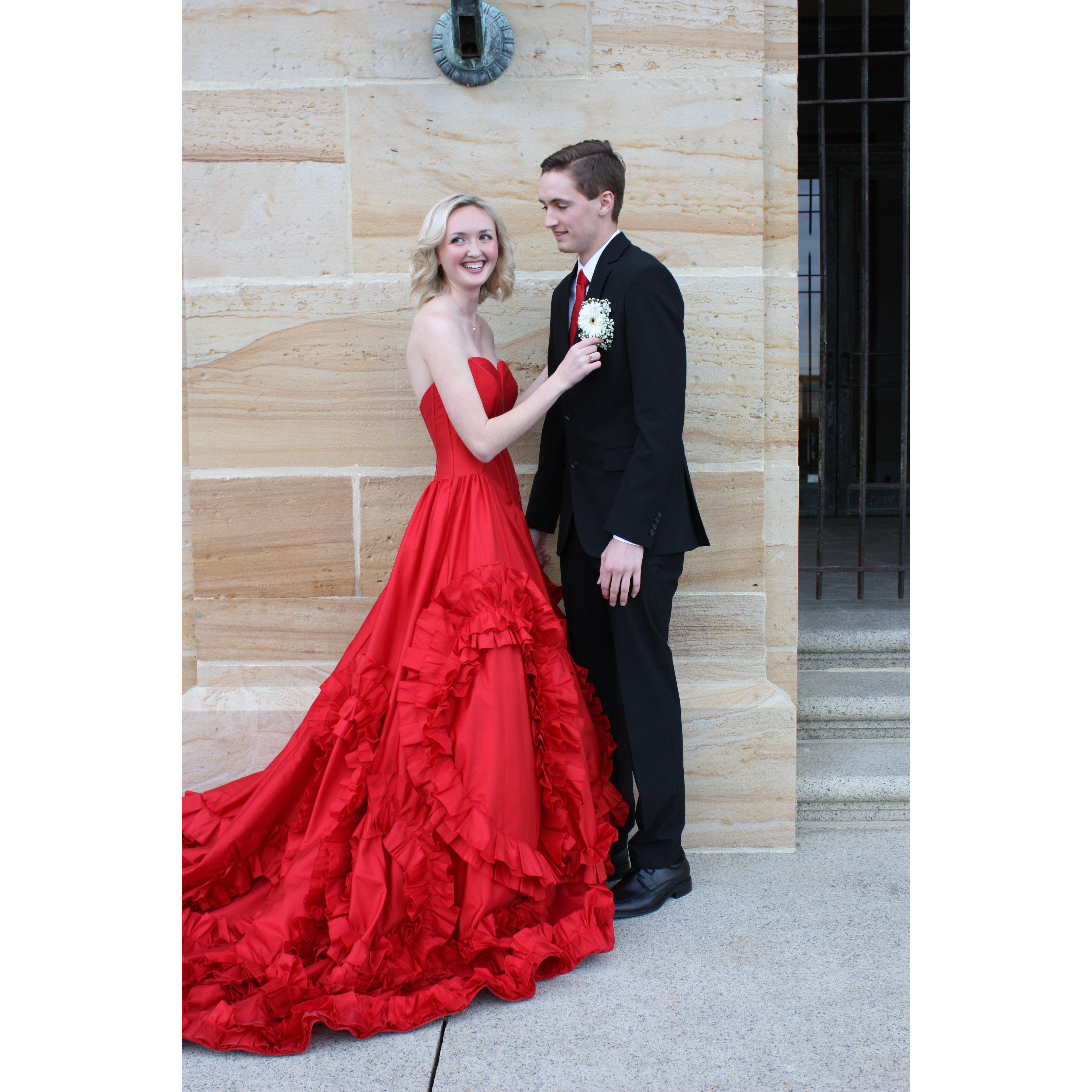 High school, our senior year prom