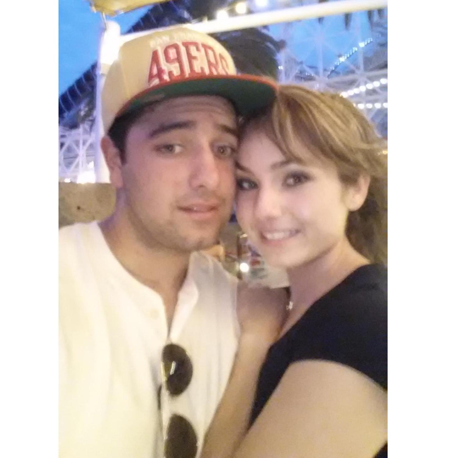 Family vacation to LA, our first Disneyland trip together.