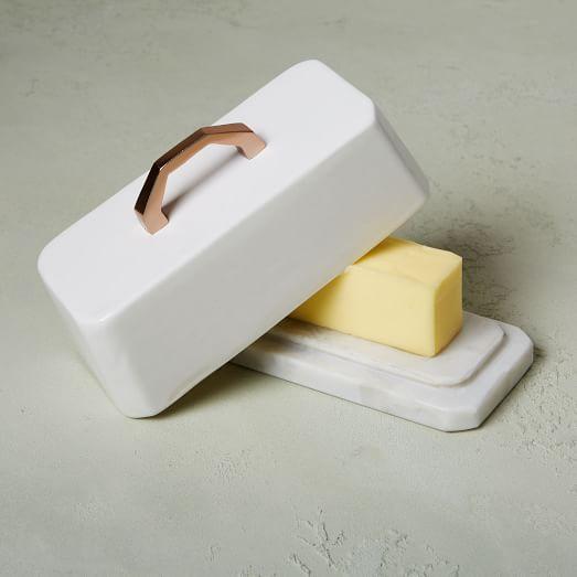 Copper + Enamel Butter Dish