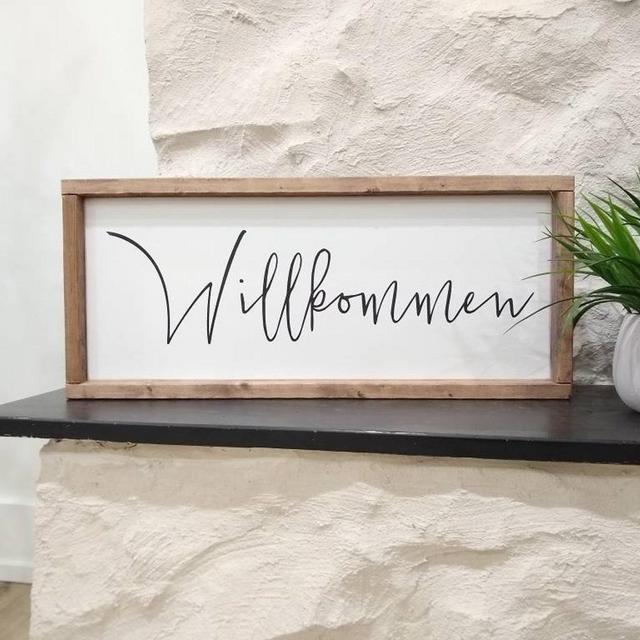 Germany Welcome Sign Willkommen German Gift Home Decor Wooden Sign Deutch Language Germany, German gift, Deutsche gift,