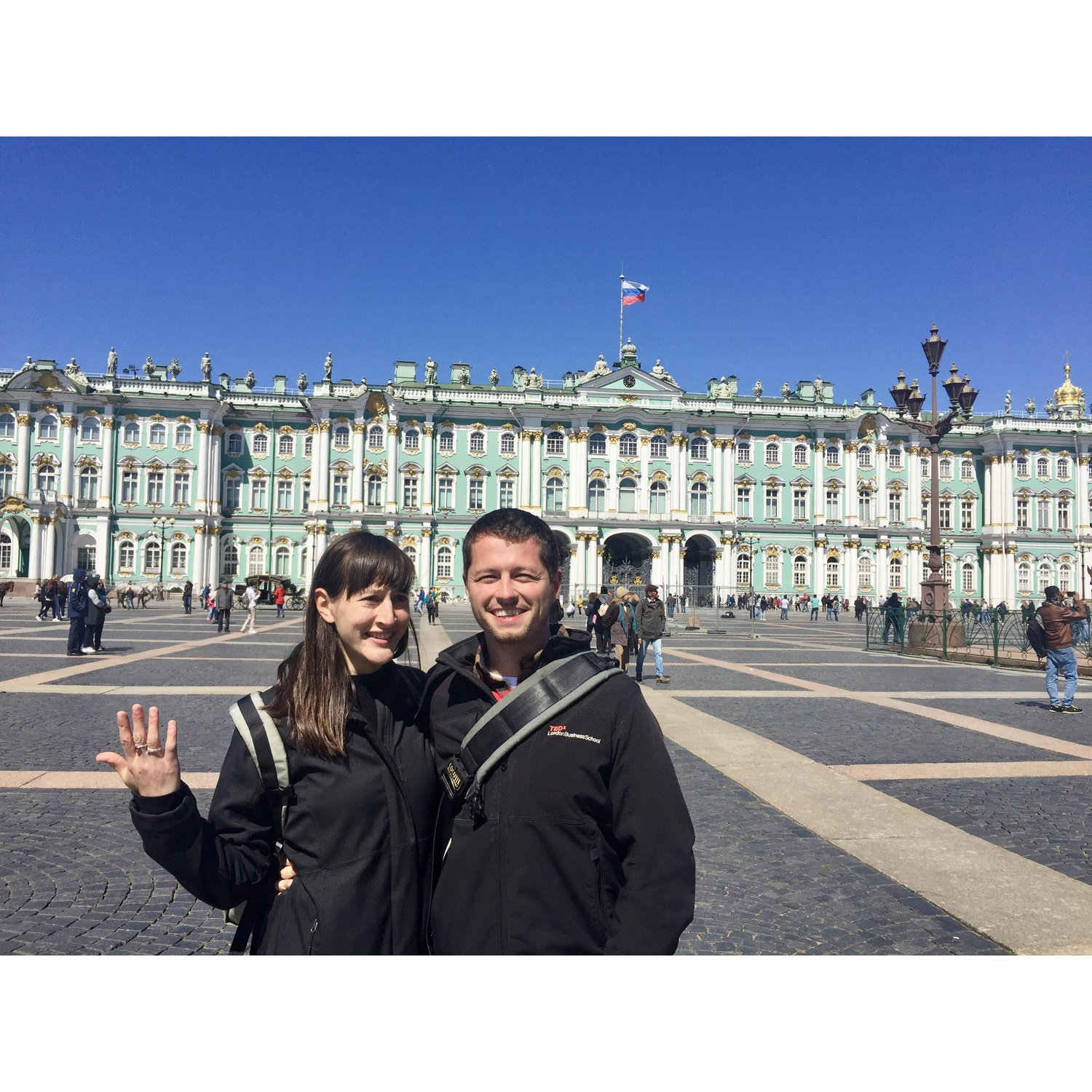 Lauren wondering why we're in Russia. They made it hard to leave.