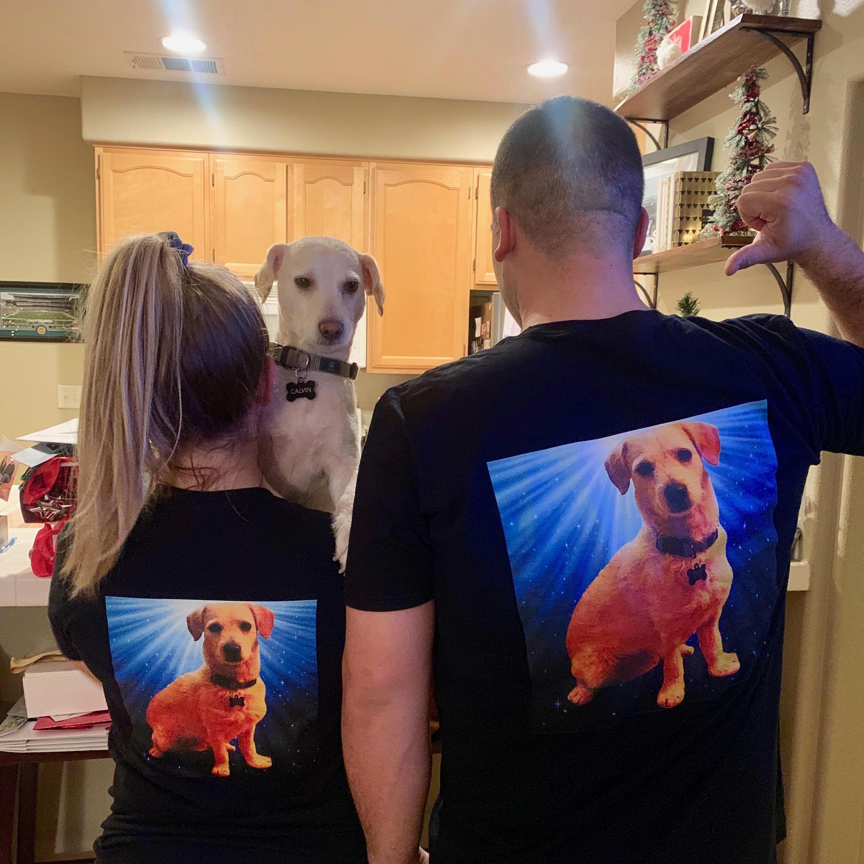 Calvin the Dog shirts--the best Christmas present ever! 2018
