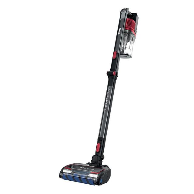 Shark IZ662H Vertex Pro Lightweight Cordless Stick Vacuum with IQ Display, DuoClean PowerFins & MultiFLEX, Includes Crevice Tool, Pet Multi-Tool & Anti-Allergen Dusting Brush, 60min Runtime, Black/Red