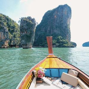 Sunset Boat in Thailand