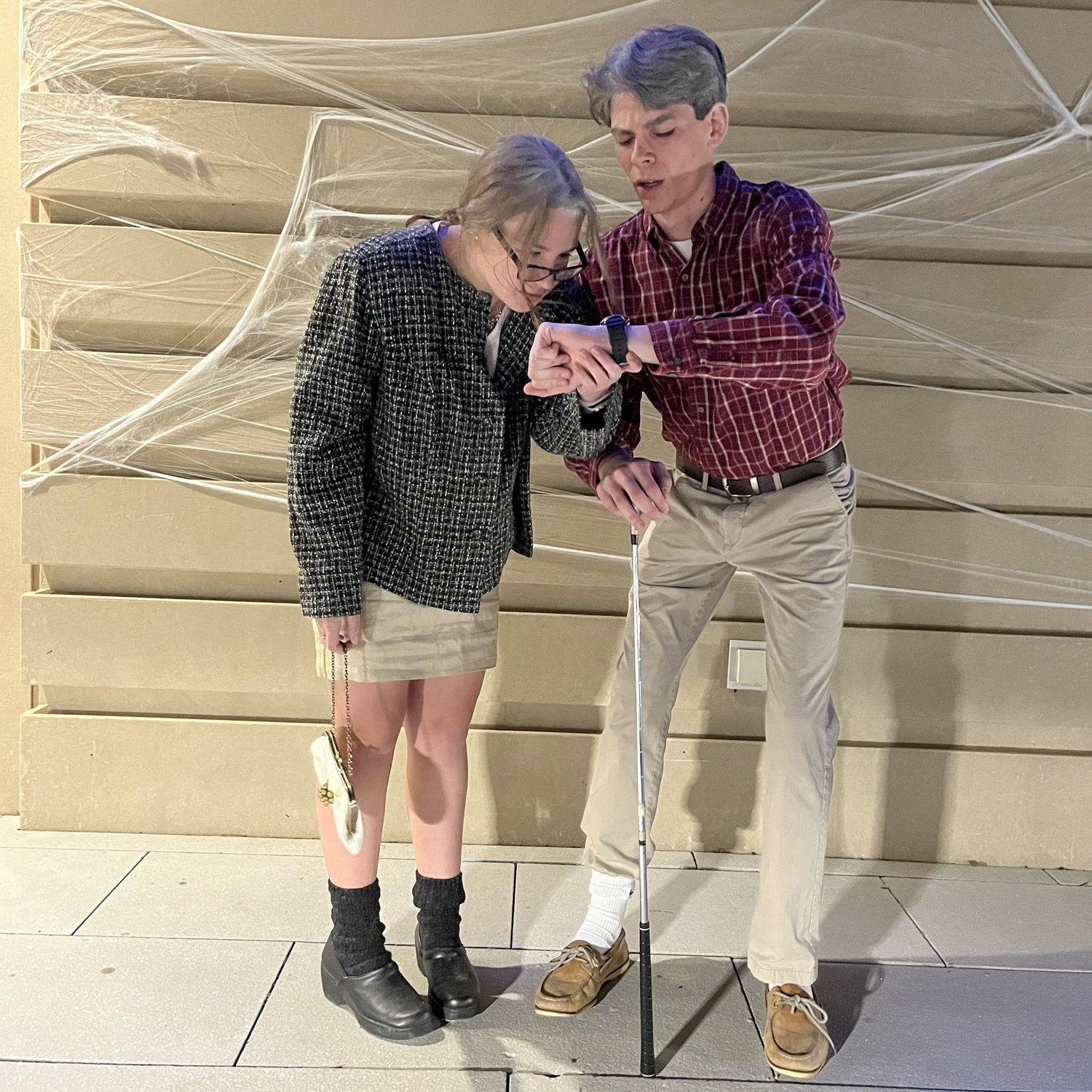 October 2022 - We dressed up as grandparents for Halloween in our first year of dating.