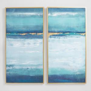 Blue Crush by Elinor Luna Diptych Wall Art Set of 2