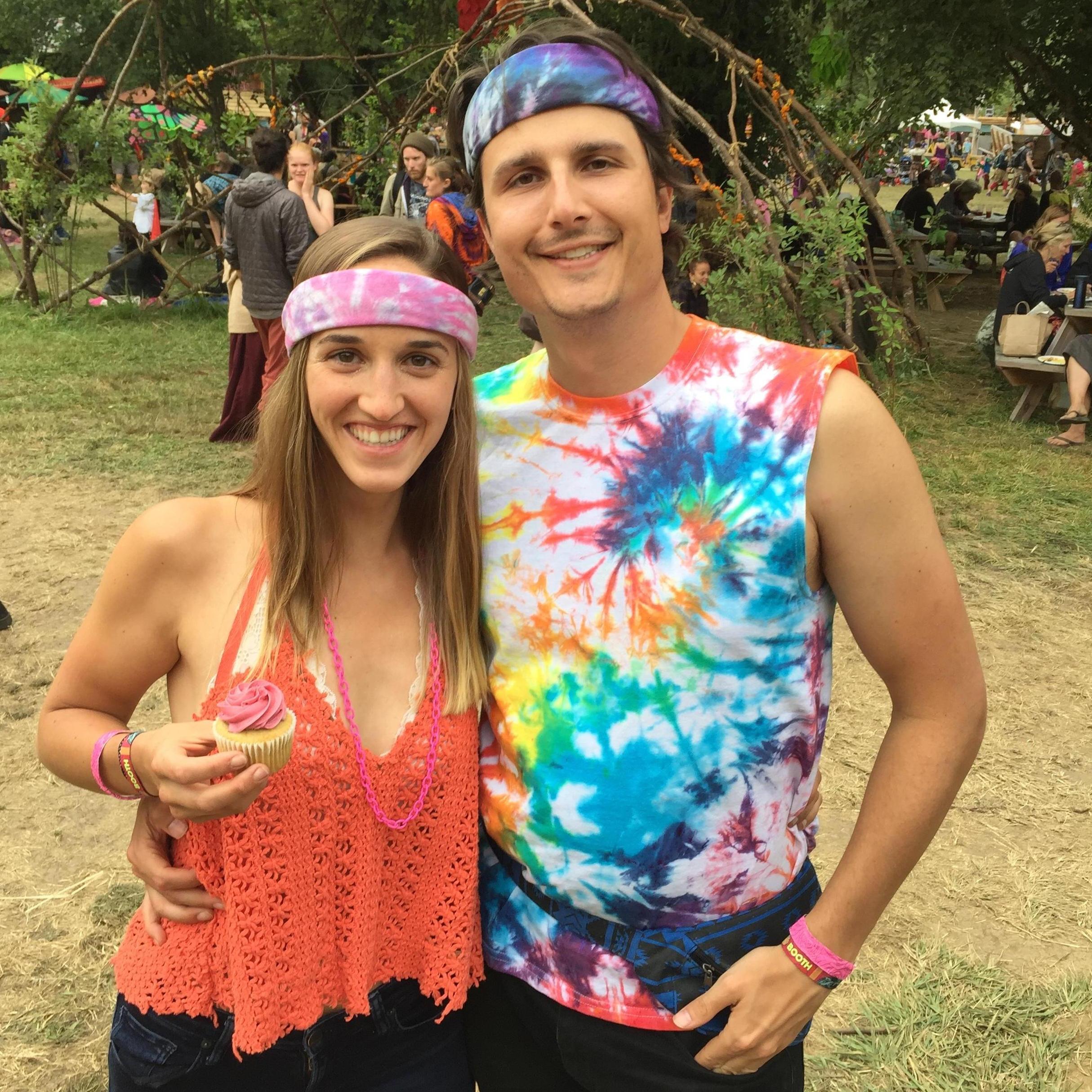 Luke pretending to like Oregon Country Fair because thats just how much he loves Nonda (July 2016)
