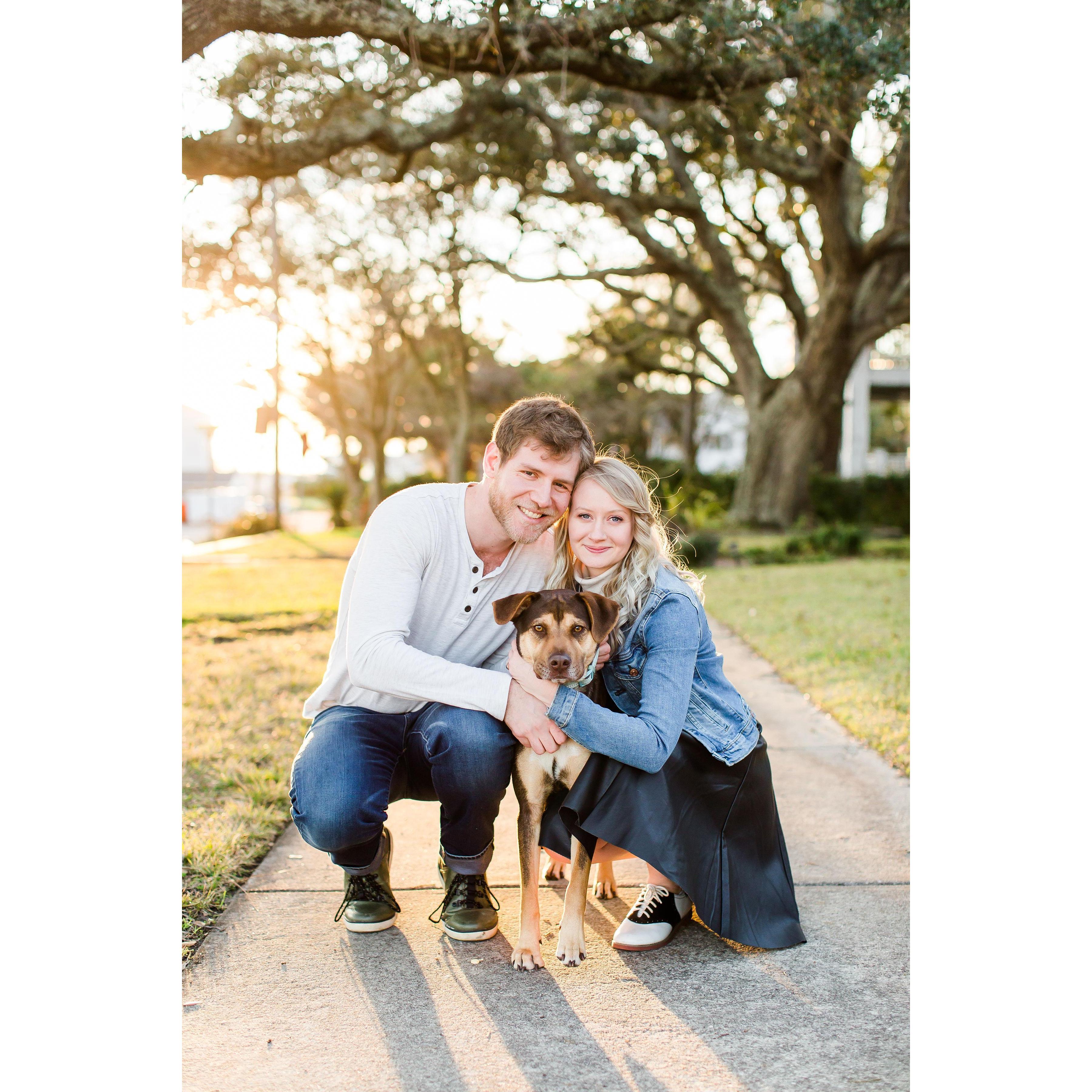 No family photo is complete without Jaco! (Sadly, Cleo aka Cloonis the cat isn't pictured here, though she tolerates us as her family.)
