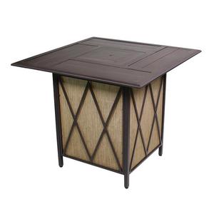 Courtyard Creations 42.3-in W 37,000-BTU Black Walnut Tabletop Steel Liquid Propane Fire Table