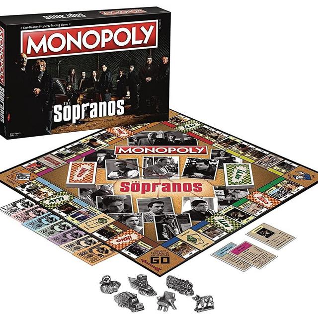 Monopoly The Sopranos | Based on HBO Crime Drama The Sopranos | Featuring Familiar Locations, Callouts, and References to The Emmy Award Winning Show | Officially-Licensed & Collectible Monopoly