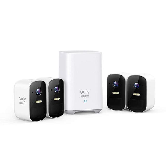 eufy Security, eufyCam 2C 4-Cam Kit, Wireless Home Security System with 180-Day Battery Life, HomeKit Compatibility, 1080p HD, IP67, Night Vision, No Monthly Fee