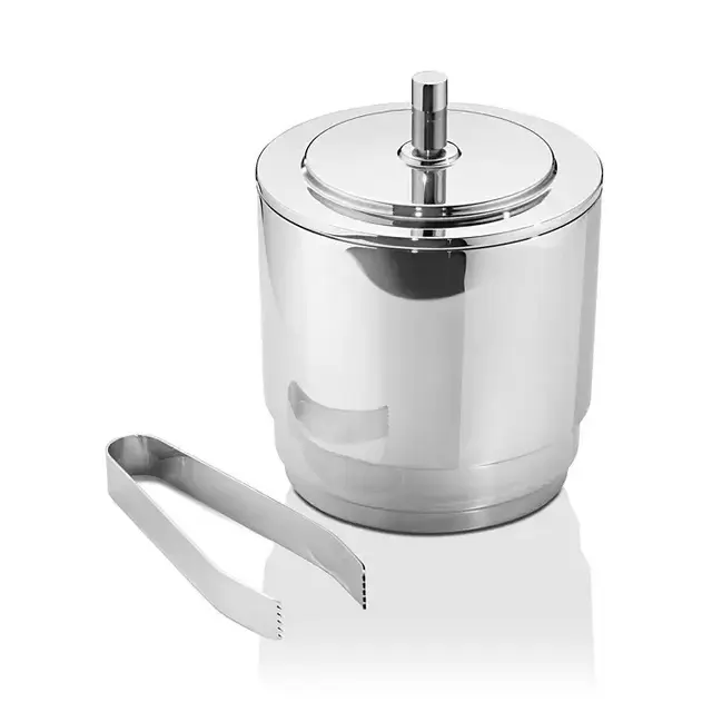 Georg Jensen Manhattan Ice Bucket & Tong