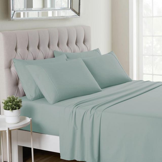 6 Piece Sheet Set, Deluxe Ultra Soft 1500 Series, Double Brushed Microfiber by Sweet Home Collection®- King, Slate