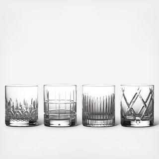 Short Stories 4-Piece Double Old Fashioned Glass Set